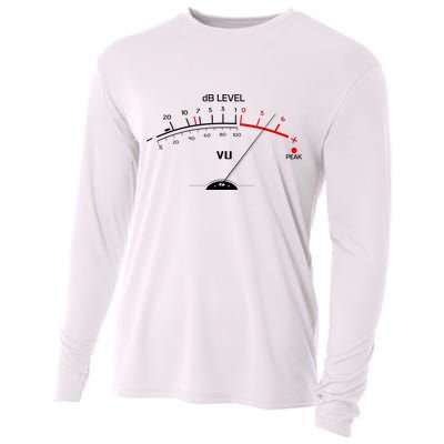 Cool Vintage DB Level VU Meter Music Bass Lover Cooling Performance Long Sleeve Crew