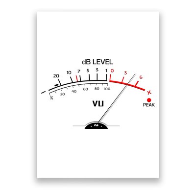 Cool Vintage DB Level VU Meter Music Bass Lover Poster