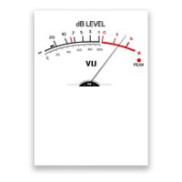 Cool Vintage DB Level VU Meter Music Bass Lover Poster