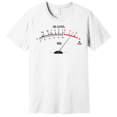 Cool Vintage DB Level VU Meter Music Bass Lover Premium T-Shirt