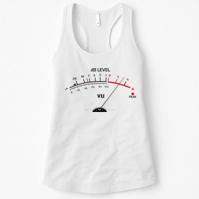 Cool Vintage DB Level VU Meter Music Bass Lover Womens Tank Top
