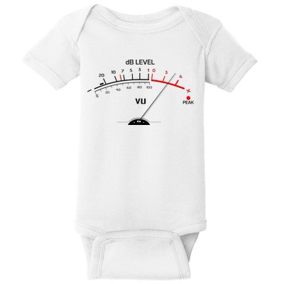 Cool Vintage DB Level VU Meter Music Bass Lover Baby Bodysuit