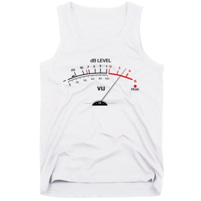 Cool Vintage DB Level VU Meter Music Bass Lover Tank Top