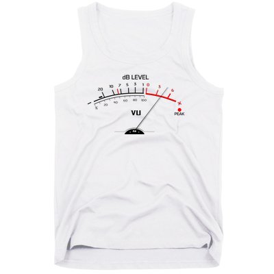 Cool Vintage DB Level VU Meter Music Bass Lover Tank Top