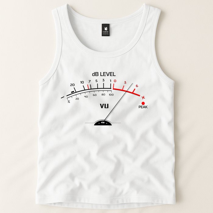 Cool Vintage DB Level VU Meter Music Bass Lover Tank Top