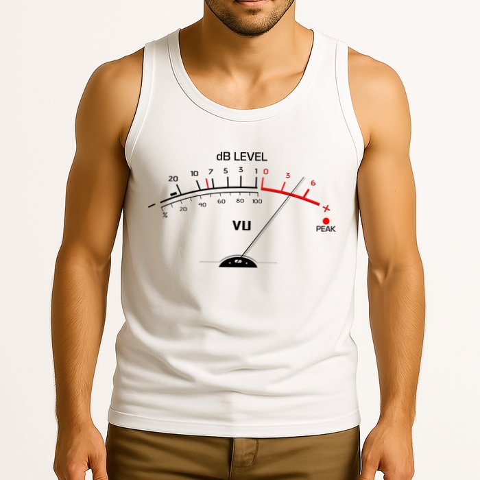 Cool Vintage DB Level VU Meter Music Bass Lover Tank Top