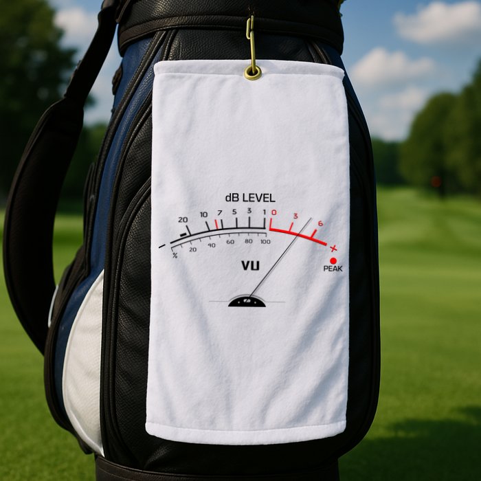 Cool Vintage DB Level VU Meter Music Bass Lover Golf Towel