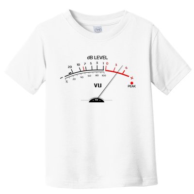 Cool Vintage DB Level VU Meter Music Bass Lover Toddler T-Shirt