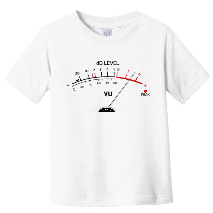 Cool Vintage DB Level VU Meter Music Bass Lover Toddler T-Shirt