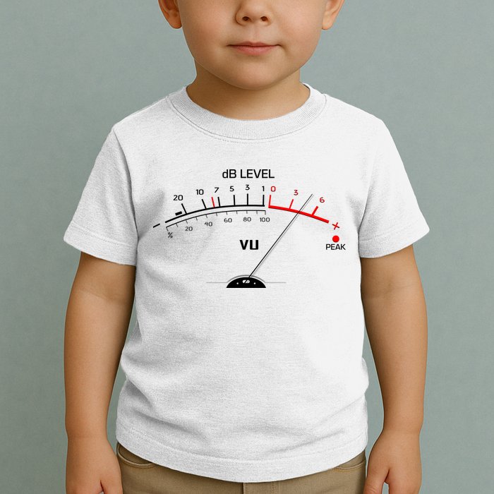 Cool Vintage DB Level VU Meter Music Bass Lover Toddler T-Shirt