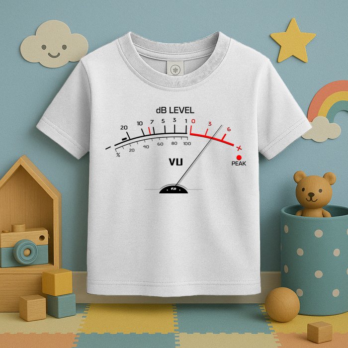 Cool Vintage DB Level VU Meter Music Bass Lover Toddler T-Shirt