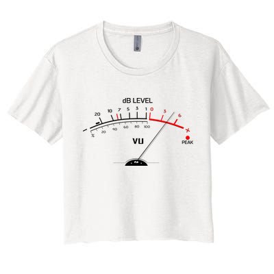 Cool Vintage DB Level VU Meter Music Bass Lover Crop Top