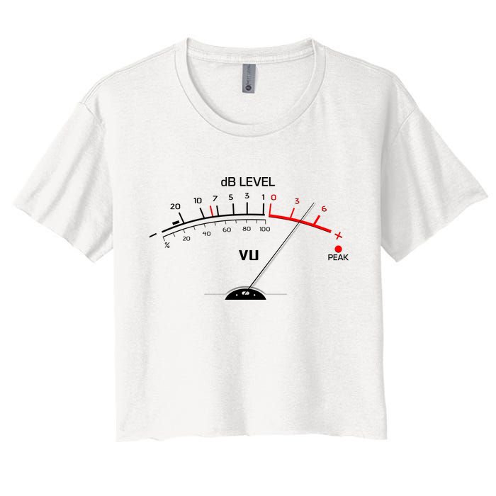 Cool Vintage DB Level VU Meter Music Bass Lover Crop Top