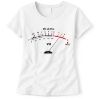 Cool Vintage DB Level VU Meter Music Bass Lover Womens T-Shirt