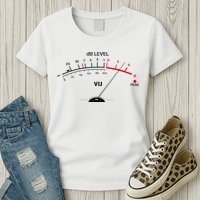 Cool Vintage DB Level VU Meter Music Bass Lover Womens T-Shirt