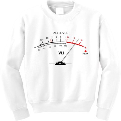 Cool Vintage DB Level VU Meter Music Bass Lover Kids Sweatshirt