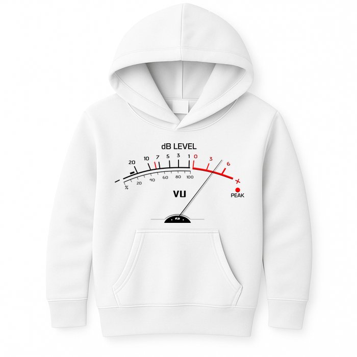 Cool Vintage DB Level VU Meter Music Bass Lover Kids Hoodie