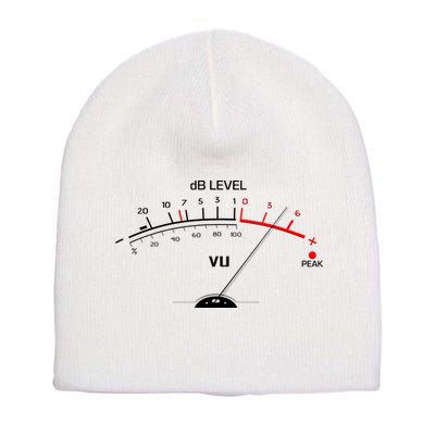 Cool Vintage DB Level VU Meter Music Bass Lover Short Acrylic Beanie