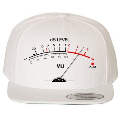Cool Vintage DB Level VU Meter Music Bass Lover Wool Snapback Cap