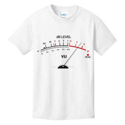 Cool Vintage DB Level VU Meter Music Bass Lover Kids T-Shirt