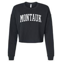 Classic Varsity Distressed Montauk Cropped Pullover Crew