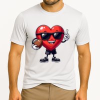 Cute Valentines Day Heart Playing Football Cooling Performance Crew T-Shirt