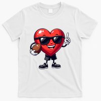 Cute Valentines Day Heart Playing Football T-Shirt