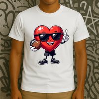 Cute Valentines Day Heart Playing Football T-Shirt
