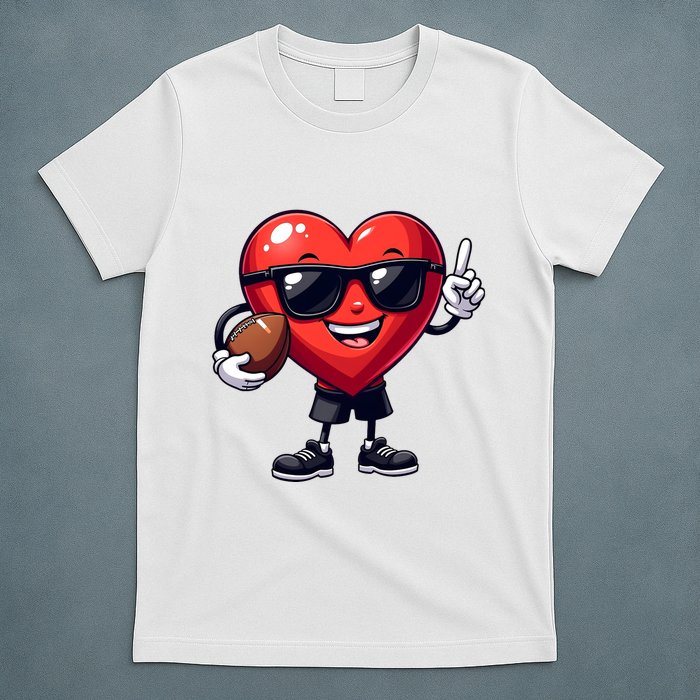 Cute Valentines Day Heart Playing Football T-Shirt