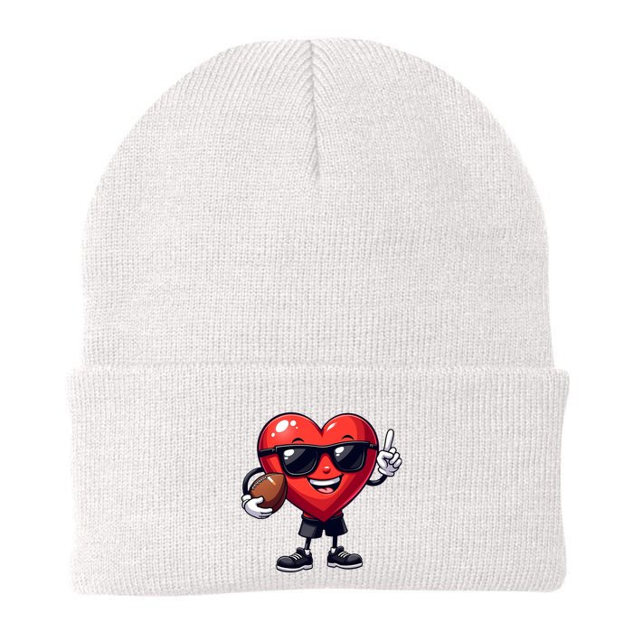 Cute Valentines Day Heart Playing Football Beanie