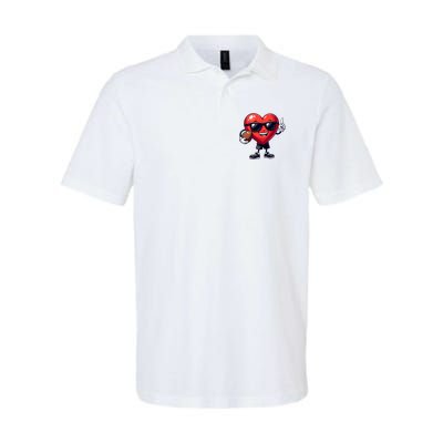 Cute Valentines Day Heart Playing Football Polo
