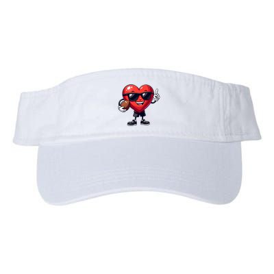 Cute Valentines Day Heart Playing Football Visor