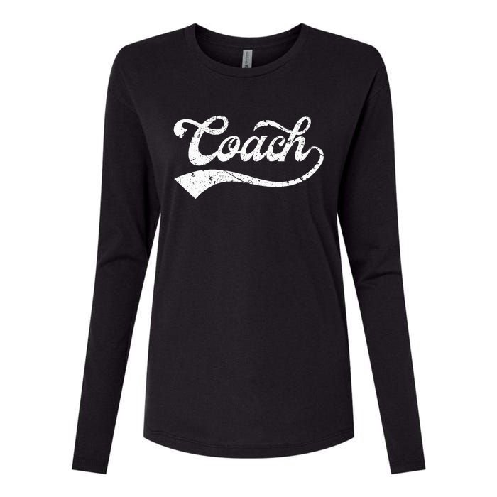 Coach Vintage Distressed Personal Trainer Coaching Gift Womens Cotton Relaxed Long Sleeve T-Shirt