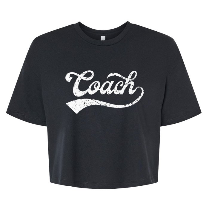 Coach Vintage Distressed Personal Trainer Coaching Gift Bella+Canvas Jersey Crop Tee