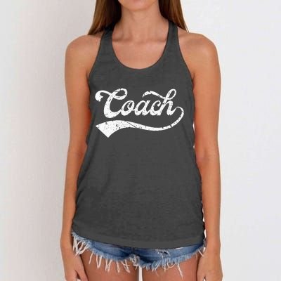 Coach Vintage Distressed Personal Trainer Coaching Gift Women's Knotted Racerback Tank