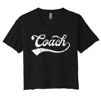 Coach Vintage Distressed Personal Trainer Coaching Gift Women's Crop Top Tee