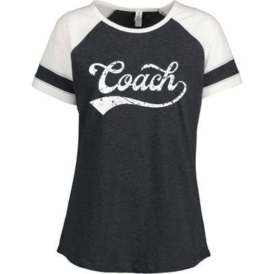 Coach Vintage Distressed Personal Trainer Coaching Gift Enza Ladies Jersey Colorblock Tee