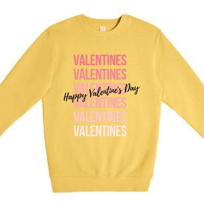 Cute Valentine's Day Gradient Valentine's Party Gift Premium Crewneck Sweatshirt