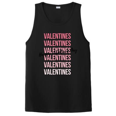 Cute Valentine's Day Gradient Valentine's Party Gift PosiCharge Competitor Tank