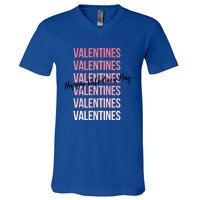 Cute Valentine's Day Gradient Valentine's Party Gift V-Neck T-Shirt