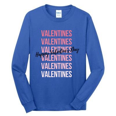 Cute Valentine's Day Gradient Valentine's Party Gift Tall Long Sleeve T-Shirt