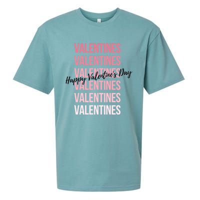 Cute Valentine's Day Gradient Valentine's Party Gift Sueded Cloud Jersey T-Shirt