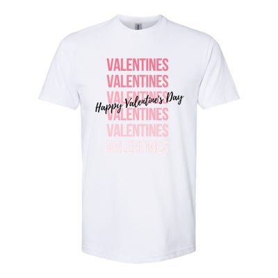 Cute Valentine's Day Gradient Valentine's Party Gift Softstyle CVC T-Shirt