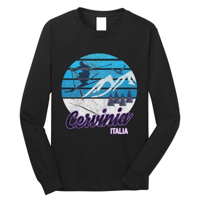 Cervinia Valle DAosta Italy Ski Resort Snowboarding Long Sleeve Shirt
