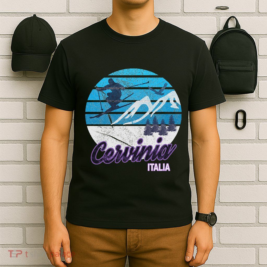 Cervinia Valle DAosta Italy Ski Resort Snowboarding T-Shirt