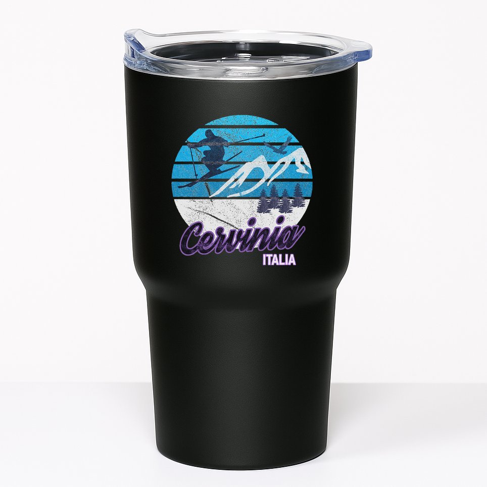 Cervinia Valle DAosta Italy Ski Resort Snowboarding Tumbler