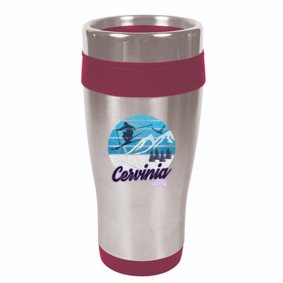 Cervinia Valle DAosta Italy Ski Resort Snowboarding 16oz Travel Tumbler