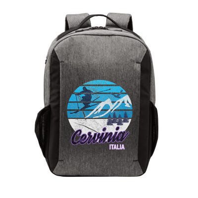 Cervinia Valle DAosta Italy Ski Resort Snowboarding Vector Backpack