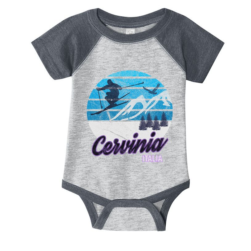 Cervinia Valle DAosta Italy Ski Resort Snowboarding Infant Baby Jersey Bodysuit