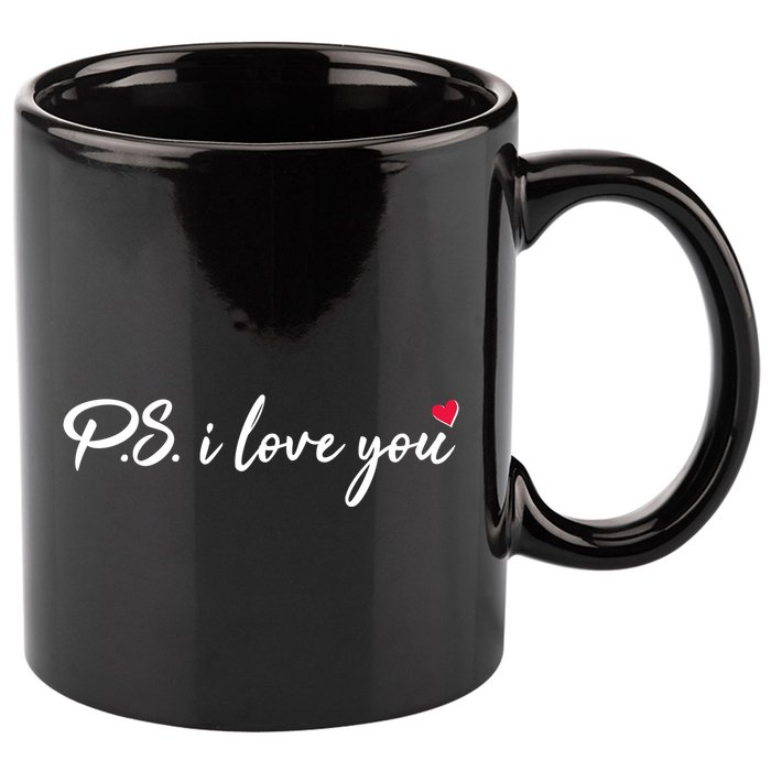 Cute Valentines Day P.S. I Love You 11oz C Handle Ceramic Mug